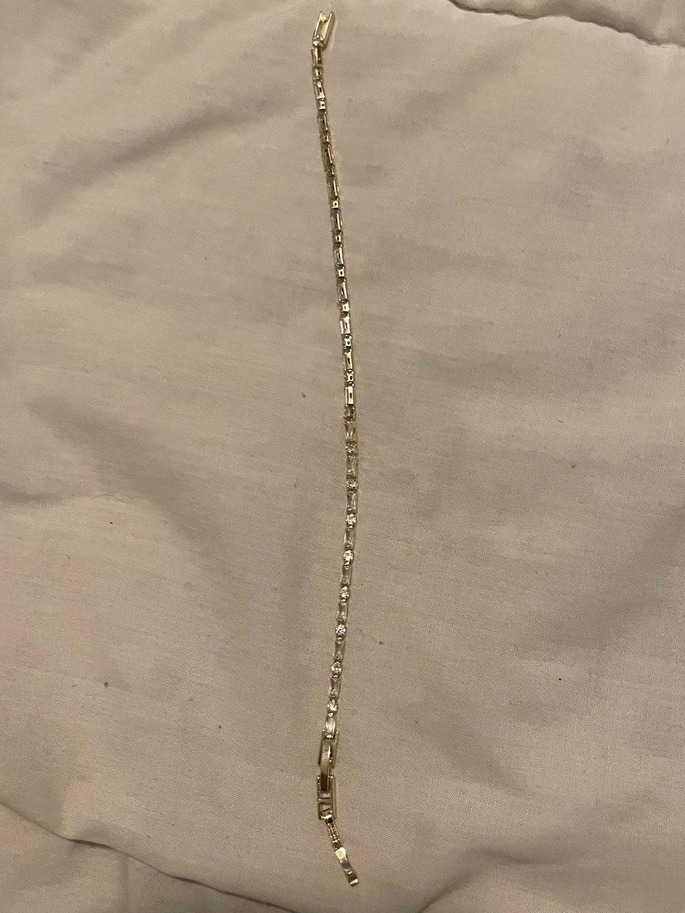 New - 14k gold plated tennis bracelet